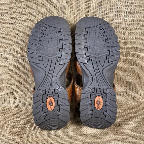 EARTH sandal brown Fisherman leather sprit Walking GelronSize 15 - Picture 9 of 9